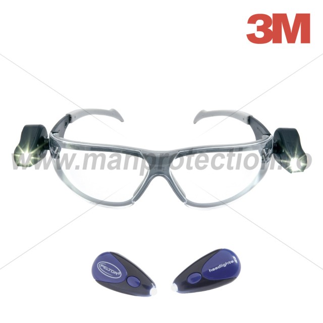 Ochelari de protectie cu lentile incolore si cu lanterne laterale, gama Led Light Vision, art.D322 ( 2892 )