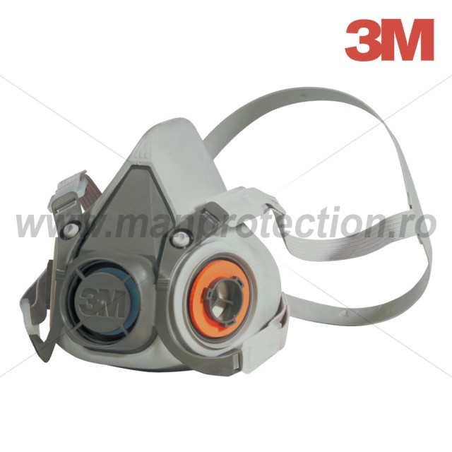 3M 6000 SERIES HALF MASK FOR 2 EXCHANGEABLE FILTERS, SIZE M , ART.D709 (6200)